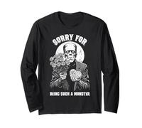 Divertente Frankenstein Sorry Monster Roses Cioccolato Halloween Maglia a Manica