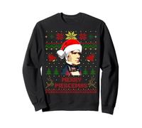 Divertente Franklin Presidente Pierce Natale Parodia Vacanze Felpa