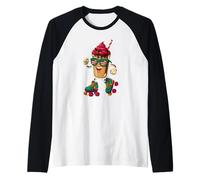 Divertente frappè del 4 luglio con Pattini a rotelle Vintage Maglia con Maniche Raglan