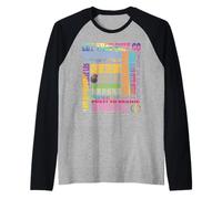 Divertente Frase Let That Shit Go in Diverse Lingue Guarigione Maglia con Maniche Raglan