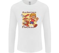 Divertente Fuoco D'Artificio Bonfire Notte Guy Fawkes Uomo Manica Lunga T-Shirt