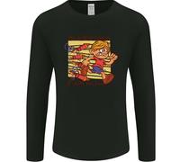 Divertente Fuoco D'Artificio Bonfire Notte Guy Fawkes Uomo Manica Lunga T-Shirt