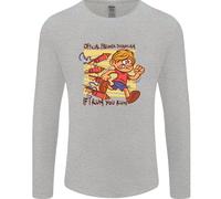 Divertente Fuoco D'Artificio Bonfire Notte Guy Fawkes Uomo Manica Lunga T-Shirt