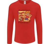 Divertente Fuoco D'Artificio Bonfire Notte Guy Fawkes Uomo Manica Lunga T-Shirt