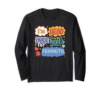 Divertente Furetto estetico retrò Pop Art per Proprietari di Animali esotici Maglia a Manica