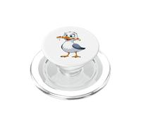 Divertente gabbiano grafico con pizza nel becco PopSockets PopGrip per MagSafe