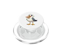 Divertente gabbiano grafico con pizza nel becco PopSockets PopGrip per MagSafe
