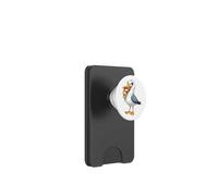 Divertente gabbiano grafico con pizza nel becco PopSockets PopWallet per MagSafe