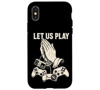Divertente Gamer Gioco di parole Mani in preghiera Videogioco Umorismo Retro Console Custodia per iPhone X/XS
