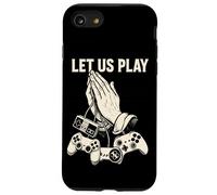 Divertente Gamer Gioco di parole Mani in preghiera Videogioco Umorismo Retro Console Custodia per iPhone SE (2020) / 7/8