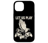 Divertente Gamer Gioco di parole Mani in preghiera Videogioco Umorismo Retro Console Custodia per iPhone 14