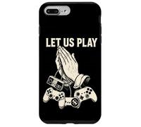 Divertente Gamer Gioco di parole Mani in preghiera Videogioco Umorismo Retro Console Custodia per iPhone 7 Plus/8 Plus