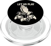 Divertente Gamer Gioco di parole Mani in preghiera Videogioco Umorismo Retro Console PopSockets PopGrip per MagSafe