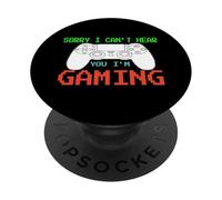 Divertente Gamer Mi dispiace non posso sentirti, sto giocando per ragazzi adolescenti PopSockets PopGrip Adesivo