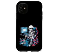 Divertente Gamer Skeleton Gaming Chair Video Game Energy Drink Custodia per iPhone 11
