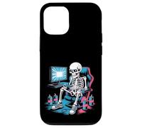 Divertente Gamer Skeleton Gaming Chair Video Game Energy Drink Custodia per iPhone 12/12 Pro