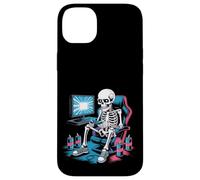 Divertente Gamer Skeleton Gaming Chair Video Game Energy Drink Custodia per iPhone 14 Plus