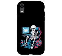 Divertente Gamer Skeleton Gaming Chair Video Game Energy Drink Custodia per iPhone XR