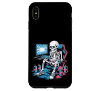 Divertente Gamer Skeleton Gaming Chair Video Game Energy Drink Custodia per iPhone XS Max