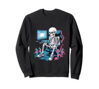 Divertente Gamer Skeleton Gaming Chair Video Game Energy Drink Felpa