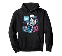 Divertente Gamer Skeleton Gaming Chair Video Game Energy Drink Felpa con Cappuccio