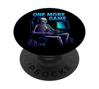 Divertente Gamer Skeleton Gaming Console Chair One More Game PopSockets PopGrip Adesivo