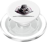 Divertente gattino ballerino paffuto che indossa un tutù danza. PopSockets PopGrip per MagSafe