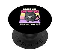 Divertente gatto accogliente mistero Snark Hang On Let Me Overthink This PopSockets PopGrip Adesivo