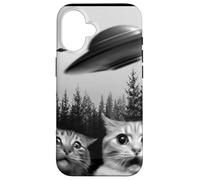 Divertente gatto alieno selfie con UFO Custodia per iPhone 16
