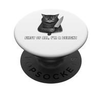 Divertente gatto arrabbiato I'm a Delight regalo per i tuoi amici pazzi PopSockets PopGrip Adesivo