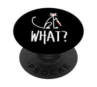 Divertente gatto assassino Halloween Umorismo scuro Amante Gatto Mamma Papà PopSockets PopGrip Adesivo