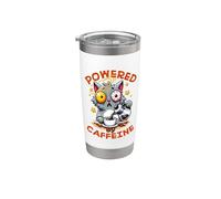 Divertente gatto assonnato alimentato da caffeina caffè Bicchiere termico in acciaio inox doppia parete