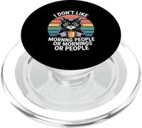 Divertente gatto che dice che non mi piace mattina donne uomini PopSockets PopGrip per MagSafe