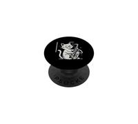 Divertente gatto che gioca sassofono gioia sarcastica PopSockets PopGrip Adesivo