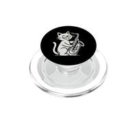 Divertente gatto che gioca sassofono gioia sarcastica PopSockets PopGrip per MagSafe