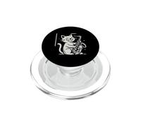 Divertente gatto che gioca sassofono gioia sarcastica PopSockets PopGrip per MagSafe
