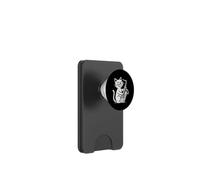 Divertente gatto che gioca sassofono gioia sarcastica PopSockets PopWallet per MagSafe