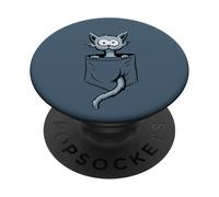 Divertente gatto comico pazzo nella tua borsa PopSockets PopGrip Adesivo