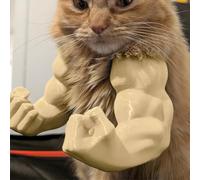 Divertente gatto con braccia muscolose - Braccia di gatto stampato in 3D con muscoli, giocattolo interattivo per gattino, decorazione creativa, costume da braccio gigante per gattino, Halloween e