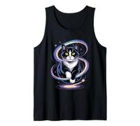 Divertente Gatto Cosmico Galleggiante Spazio Kitty Galaxy Umorismo Donne Uomini Canotta