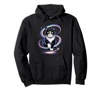 Divertente Gatto Cosmico Galleggiante Spazio Kitty Galaxy Umorismo Donne Uomini Felpa con Cappuccio