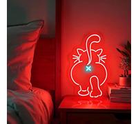 Divertente gatto culo al neon segno Kitty segni personalizzati amante dei gatti regalo carino personalizzato decorazione della casa arte della parete Pet Spa segno