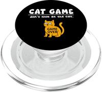 Divertente Gatto Gioco Non Guardare Gioco Over Mamma Papà Bambini PopSockets PopGrip per MagSafe