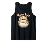 Divertente Gatto grasso arrabbiato Winter Body Non felice Canotta