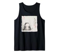 Divertente gatto grasso giapponese Zen Buddha Chonky Cat Pittura Canotta