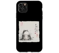 Divertente gatto grasso giapponese Zen Buddha Chonky Cat Pittura Custodia per iPhone 11 Pro Max