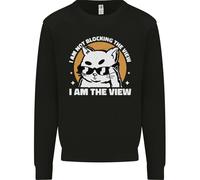 Divertente Gatto I Am The View Uomo Felpa Maglione