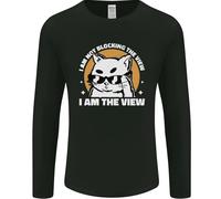 Divertente Gatto I Am The View Uomo Manica Lunga T-Shirt
