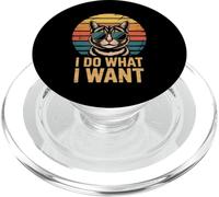 Divertente gatto I Do What I Want Sarcastic Saying PopSockets PopGrip per MagSafe