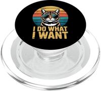 Divertente gatto I Do What I Want Sarcastic Saying PopSockets PopGrip per MagSafe
